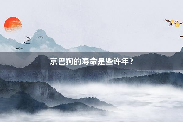 京巴狗的寿命是些许年？